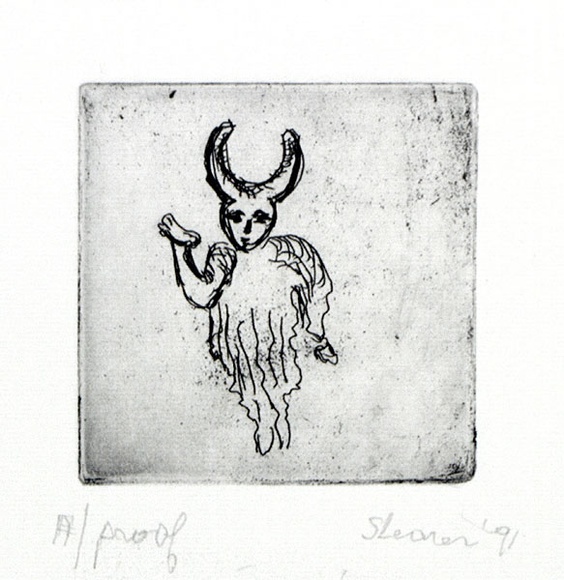 Artist: b'SHEARER, Mitzi' | Title: b'not titled' | Date: 1991 | Technique: b'etching, printed in black, with plate-tone, from one plate'