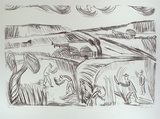 Artist: b'Faulkner, Sarah' | Title: b'Cutting cane' | Date: 1992 | Technique: b'lithograph, printed in black ink, from one stone'