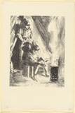 Artist: b'Dyson, Will.' | Title: b'Preparing the brazier.' | Date: 1918 | Technique: b'lithograph, printed in black ink, from one stone'