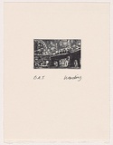 Artist: b'Harding, Nicholas.' | Title: b'Untitled (Central Railway).' | Date: 2002 | Technique: b'open-bite and aquatint, printed in black ink, from one plate'