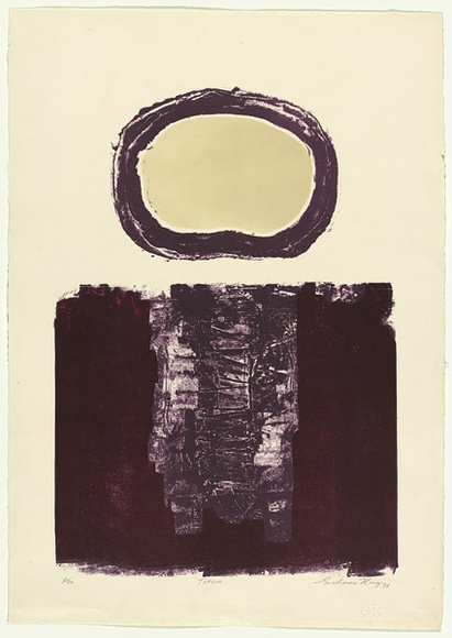 Artist: b'KING, Grahame' | Title: b'Totem' | Date: 1970 | Technique: b'lithograph, printed in colour, from three stones [or plates]'