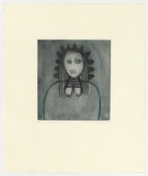 Artist: Fogwell, Dianne. | Title: Stone mother. | Date: 1990 | Technique: etching, printed in blue/black ink, from one plate