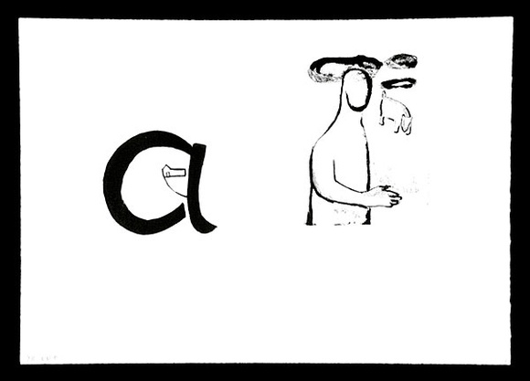 Artist: b'Boag, Yvonne.' | Title: b'A.' | Date: 1993 | Technique: b'lithograph, printed in black ink, from one plate' | Copyright: b'\xc2\xa9 Yvonne Boag'