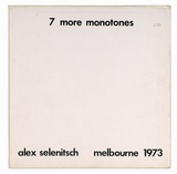 Artist: b'SELENITSCH, Alex' | Title: b'7 More Monotones.' | Date: 1973 | Technique: b'screenprint, printed in black ink, from one stencil'