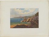 Artist: b'Chevalier, Nicholas.' | Title: bRefuge Cove, Wilson's Promontory | Date: 1865 | Technique: b'lithograph, printed in colour, from multiple stones'