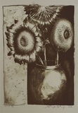 Artist: de Teliga, Sarah. | Title: Sunflowers | Date: 1988 | Technique: lithograph, printed in green ink, from one stone