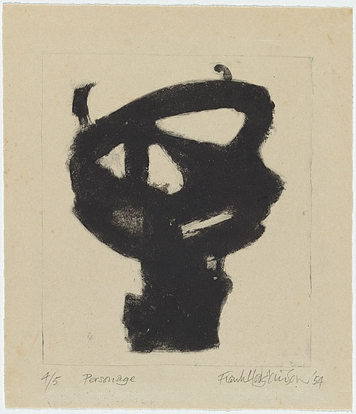Artist: b'Hodgkinson, Frank.' | Title: b'Personage' | Date: 1954 | Technique: b'sugarlift'