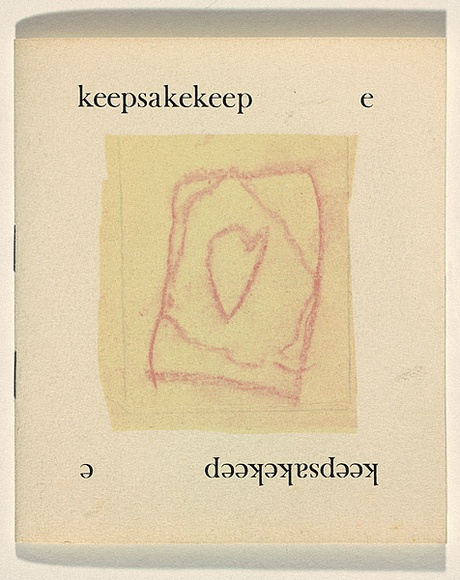 Title: Keepsakekeep | Date: c.1978 | Technique: screenprints, printed in colour, from multiple stencils; letterpress, printed in black ink