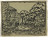 Artist: b'Orban, Desiderius.' | Title: b'Kortyelyes' | Date: (1910-15) | Technique: b'woodcut, printed in black ink, from one block'