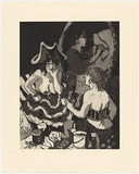 Title: b'Women with pirate hat' | Date: 2011 | Technique: b'etching, solvent-lift and aquatint, printed in black ink, from one copper plate'