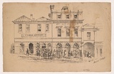 Artist: b'Thomas, Edmund.' | Title: b'Argus office.' | Date: 1853 | Technique: b'pen-lithograph, printed in black ink, from one stone'