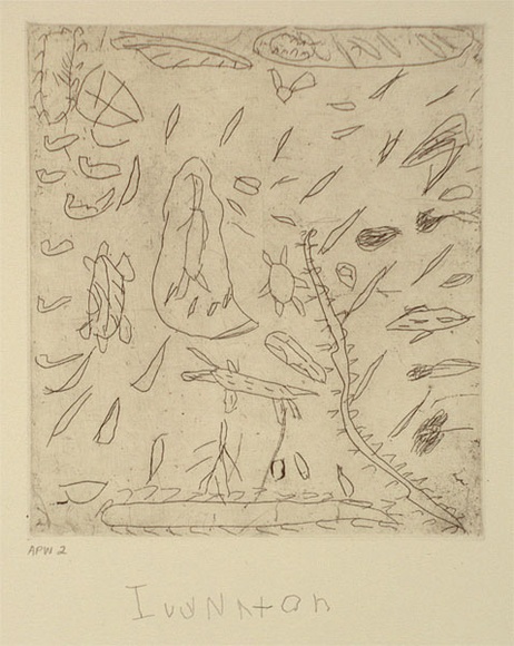 Artist: b'Janyka, Nixon Ivy.' | Title: b'Bush food' | Date: 1994, October - November | Technique: b'etching, printed in black ink, from one plate'
