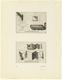 Artist: b'BALDESSIN, George' | Title: b'According to des Esseintes 1.' | Date: 1976 | Technique: b'etching and aquatints, printed in black ink, each from one plate' | Copyright: b'Courtesy of the artist'