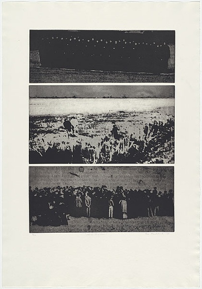 Artist: b'MADDOCK, Bea' | Title: b'White shadow' | Date: May 1974 | Technique: b'photo-etching, aquatint and burnishing, printed in black ink, from three zinc plates'