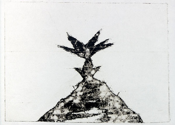 Artist: b'Roberts, Neil.' | Title: b'Eruptions 16' | Date: 1991 | Technique: b'pigment-transfer, printed in brown ink, from one bitumen paper plate'