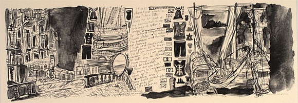 Artist: Crawford, Marian. | Title: Letter to Julie and Peter | Date: 1995, October | Technique: lithograph, printed in black ink from one stone