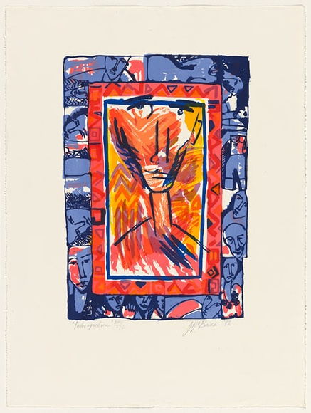 Artist: b'McBride, Janice.' | Title: b'Introspection' | Date: 1992, May - June | Technique: b'screenprint, printed in colour, from multiple screens'