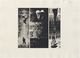 Artist: MADDOCK, Bea | Title: Black and white chutes | Date: 1976, June | Technique: photo-etching and aquatint, printed in black ink, from one plate