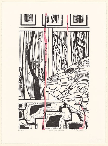 Artist: b'Hattam, Katherine.' | Title: b'Finish your breakfast' | Date: 1995, October | Technique: b'lithograph, printed in black ink, from one stone'