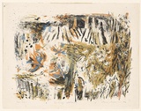 Artist: MACQUEEN, Mary | Title: Landscape with birds | Date: 1963 | Technique: lithograph, printed in colour, from multiple plates | Copyright: Courtesy Paulette Calhoun, for the estate of Mary Macqueen