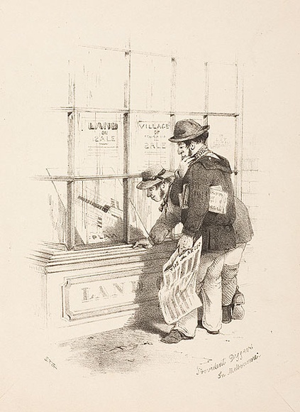 Artist: b'GILL, S.T.' | Title: b'Provident diggers in Melbourne.' | Date: 1852 | Technique: b'lithograph, printed in black ink, from one stone'