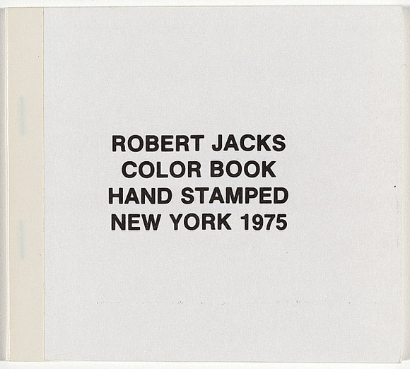Artist: JACKS, Robert | Title: Colour book hand stamped New York 1975 | Date: 1975 | Technique: rubber stamps; white pressure sensitive tape