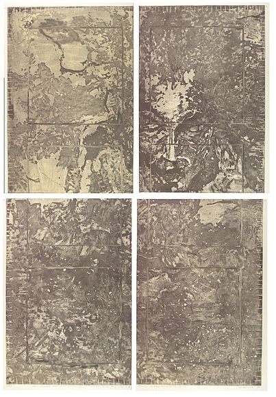 Artist: b'Sachs, Bernhard.' | Title: b'Demonstration: negative dialectics (reconstruction from a New York City corpse, 4:20 am, 1994, of X-rays of an anonymous 19th century American painting after Titian).' | Date: 1995, May | Technique: b'lift-ground, spit-bite, aquatint, roulette, burnish, drypoint and lithograph' | Copyright: b'\xc2\xa9 Bernhard Sachs'