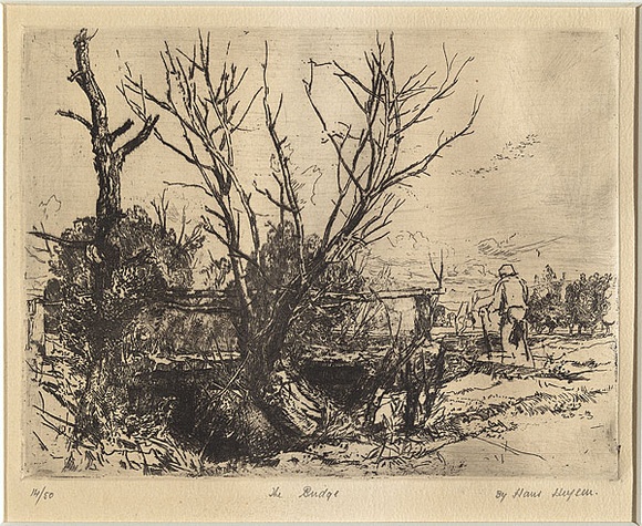 Artist: b'Heysen, Hans.' | Title: b'The bridge.' | Date: 1920 | Technique: b'etching, printed in black ink, from one plate' | Copyright: b'\xc2\xa9 Hans Heysen, Licensed by VISCOPY, Australia'