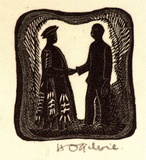 Artist: OGILVIE, Helen | Title: To the Chancellor. | Date: (1953) | Technique: wood-engraving, printed in black ink, from one block