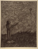 Artist: b'Anceschi, Eros.' | Title: b'not titled [the kite]' | Date: 1992, July | Technique: b'etching, printed in black ink with plate-tone, from one plate'