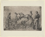 Artist: b'Dyson, Edward Ambrose.' | Title: b'(Women harvesting).' | Date: c.1942 | Technique: b'etching, foul biting'