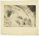 Artist: BOYD, Arthur | Title: Diving nude and frog. | Date: 1960-70 | Technique: etching, printed in black ink, from one plate | Copyright: Reproduced with permission of Bundanon Trust