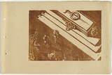 Artist: UNKNOWN, WORKER ARTISTS, SYDNEY, NSW | Title: Not titled (layng the wreath). | Date: 1933 | Technique: linocut, printed in brown ink, from one block