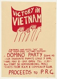 Artist: MACKINOLTY, Chips | Title: Victory in Vietnam domino party | Date: 1975 | Technique: screenprint, printed in colour, red ink, from one stencil