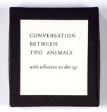 Artist: b'Drummond, Andrew.' | Title: b'Conversation between two animals - with reference to alter ego.' | Date: 1978 | Copyright: b'\xc2\xa9 Andrew Drummond'