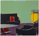 Title: b'International smooth [centre panel]' | Date: c.1980-81 | Technique: b'screenprint, printed in colour, from multiple stencils'