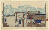 Artist: HAEFLIGER, Paul | Title: View of Sydney | Date: 1933 | Technique: woodcut, printed in colour, from multiple blocks
