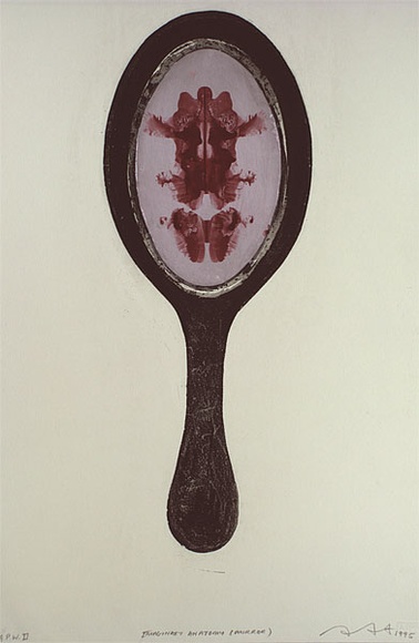 Artist: b'SMART, Sally' | Title: b'Imaginary anatomy (mirror)' | Date: 1995, March | Technique: b'etching and aquatint, printed in black ink, from one plate; hand coloured' | Copyright: b'\xc2\xa9 Courtesy of the artist'