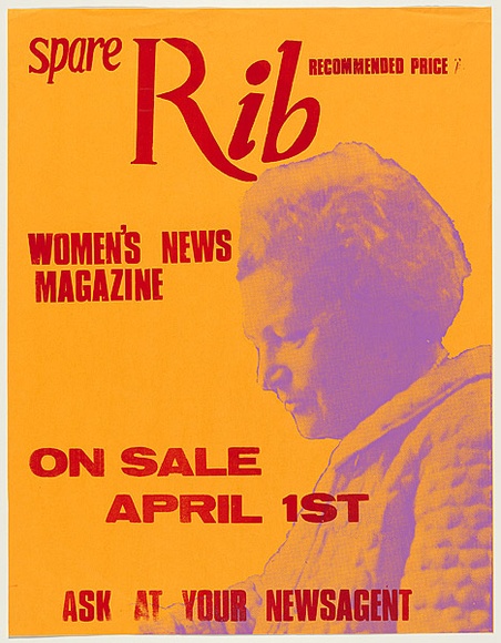 Artist: b'UNKNOWN' | Title: bSpare rib women's news magazine | Date: 1976 | Technique: b'screenprint, printed in colour, from multiple stencils'