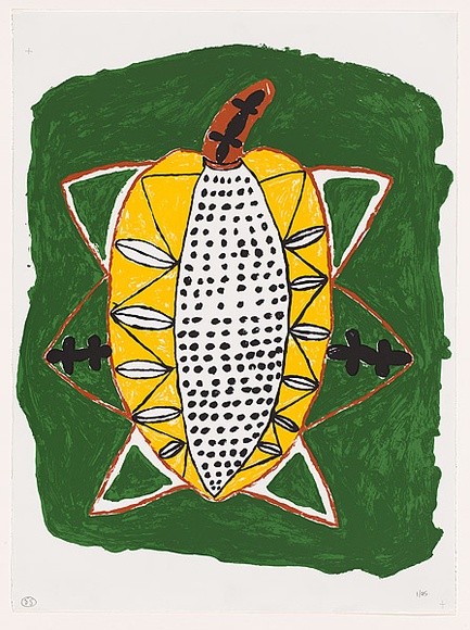 Title: b'Paw paw/breadfruit' | Date: 2007 | Technique: b'screenprint, printed in colour, from four stencils'