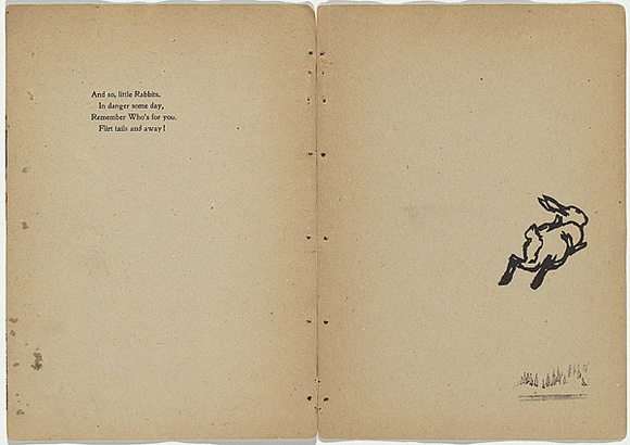 Artist: b'Teague, Violet.' | Title: b'not titled [and so, little rabbits...]' | Date: 1905 | Technique: b'letter-press'