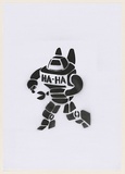 Artist: HAHA, | Title: Robot II. | Date: 2004 | Technique: stencil, printed in black ink, from one stencil