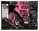Artist: b'Hayes, Ray.' | Title: bStop Fraser's '79 Budget | Date: 1979 | Technique: b'screenprint, printed in colour, from two stencils'