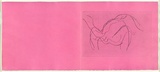 Artist: Meldrum-Hanna, Bill. | Title: not titled [Dino Campana biography with pink etching]. | Date: 1998 | Technique: etching, printed in colour, from one plate; relief roll