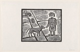 Artist: b'Groblicka, Lidia.' | Title: b'Home sick' | Date: 1962 | Technique: b'woodcut, printed in black ink, from one block'