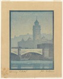 Artist: b'Colbourn, John.' | Title: b'Morning silver.' | Date: c.1942 | Technique: b'linocut, printed in colour, from multiple blocks'