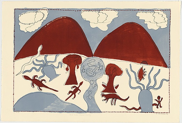 Artist: b'Griffiths, Peggy.' | Title: b'Doojum country' | Date: 1995 | Technique: b'lithograph, printed in colour, from multiple plates'