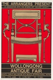 Artist: REDBACK GRAPHIX | Title: The arrangers present Wollongong Antique Fair | Date: 1983 | Technique: screenprint, printed in colour, from three stencils | Copyright: © Michael Callaghan