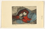 Artist: b'Wienholt, Anne.' | Title: b'Snow bird' | Technique: b'softground-etching and aquatint, printed in colour from one copper plate'