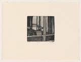 Artist: DUNLOP, Brian | Title: Barn | Date: 1988, 9 November | Technique: etching, printed in black ink, from one plate